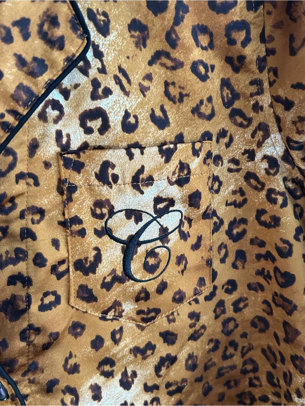 Chaps Women's Leopard Print Pajama Top